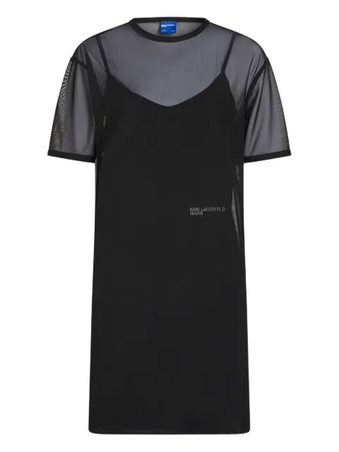 Karl Lagerfeld Jeans mesh jersey mini dress
