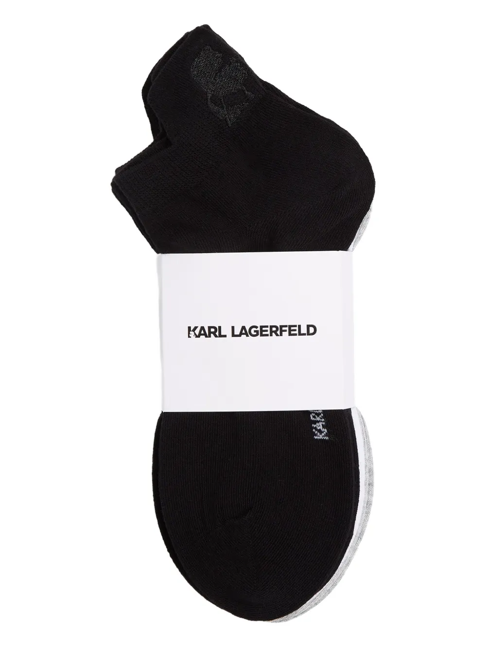 Karl Lagerfeld Vijf paar Kameo sokken met logo Zwart