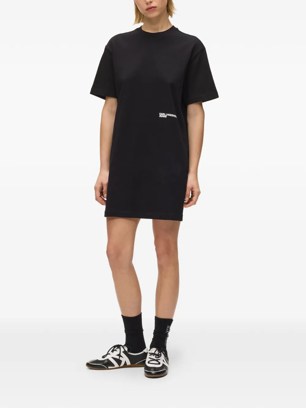 Karl Lagerfeld Jeans Midi-jurk met logoprint Zwart