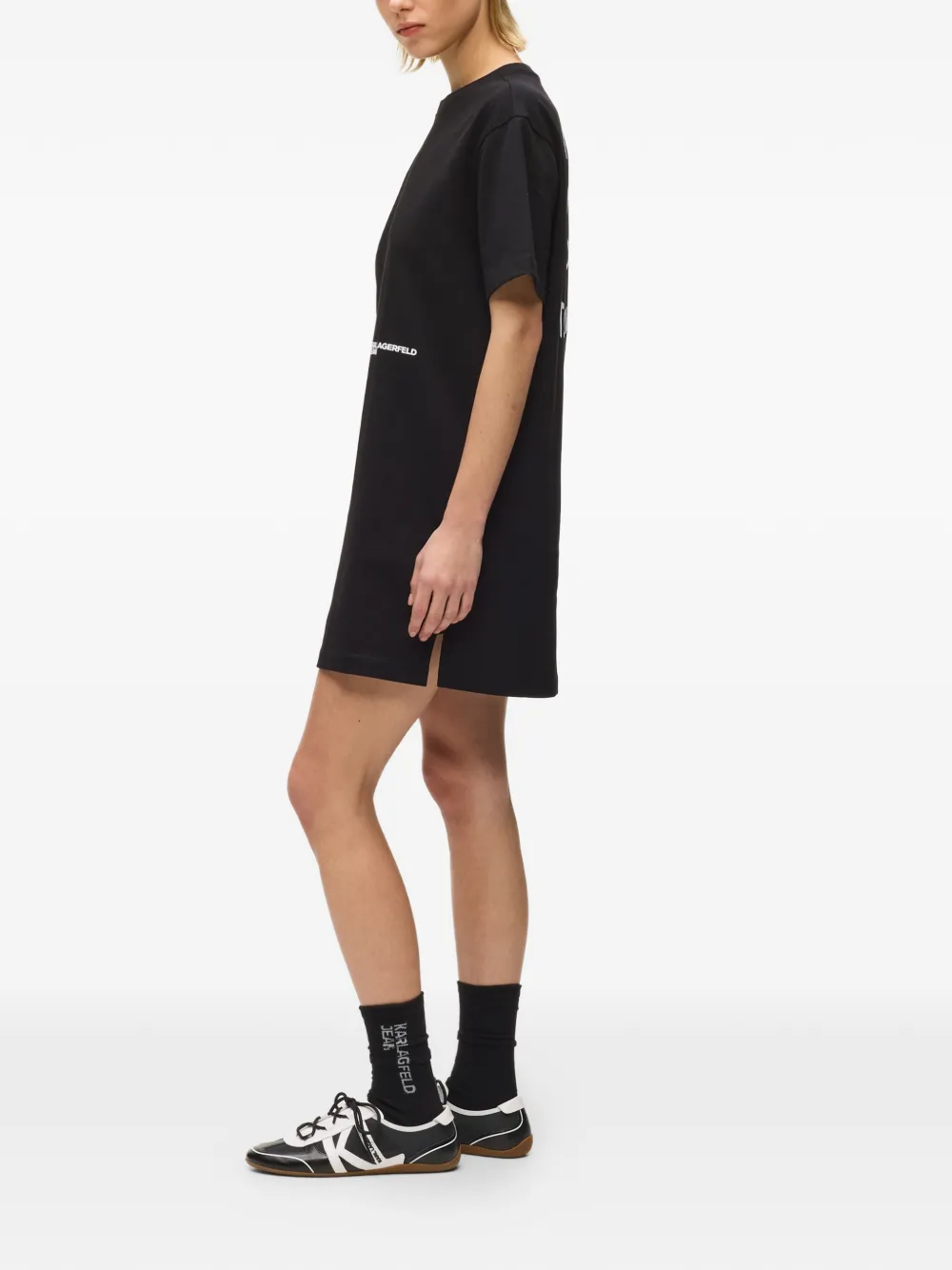 Karl Lagerfeld Jeans Midi-jurk met logoprint Zwart