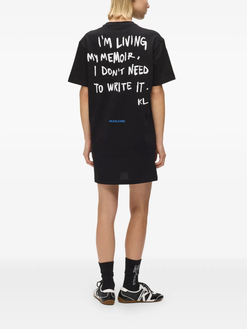 Karl Lagerfeld Jeans Midi-jurk met logoprint Zwart