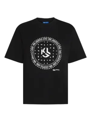 Ader Error logo-embroidered Drop Shoulder T-shirt | Black | FARFETCH