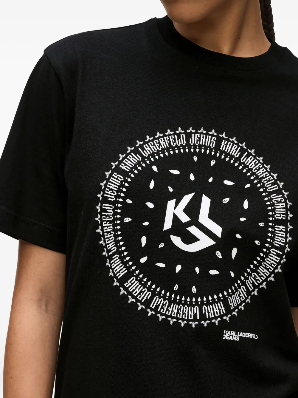 Karl Lagerfeld Jeans T-shirt met logoprint Zwart