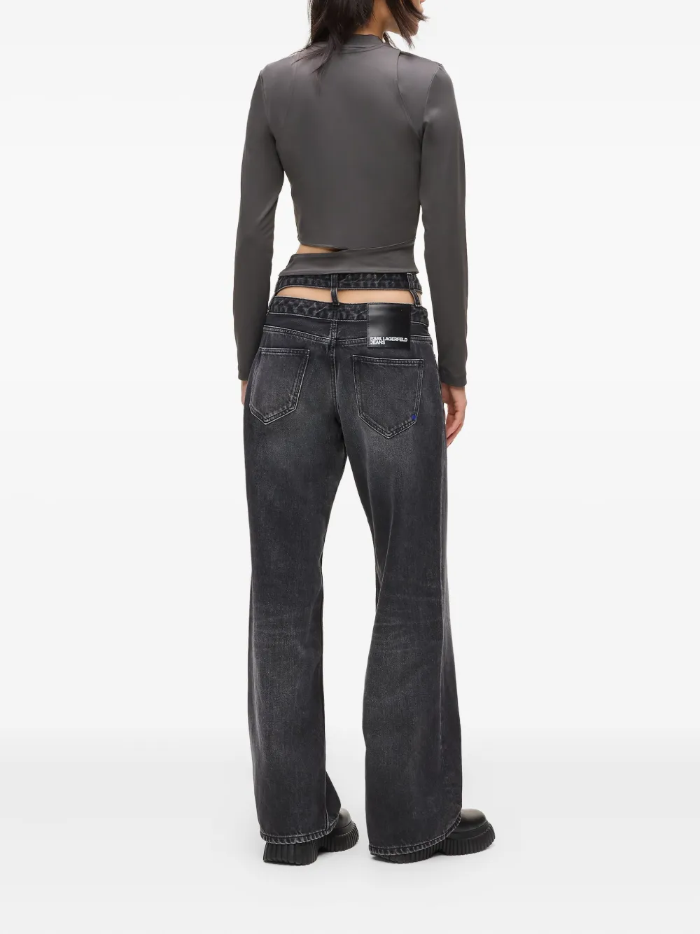 Karl Lagerfeld Jeans met uitgesneden taille Zwart