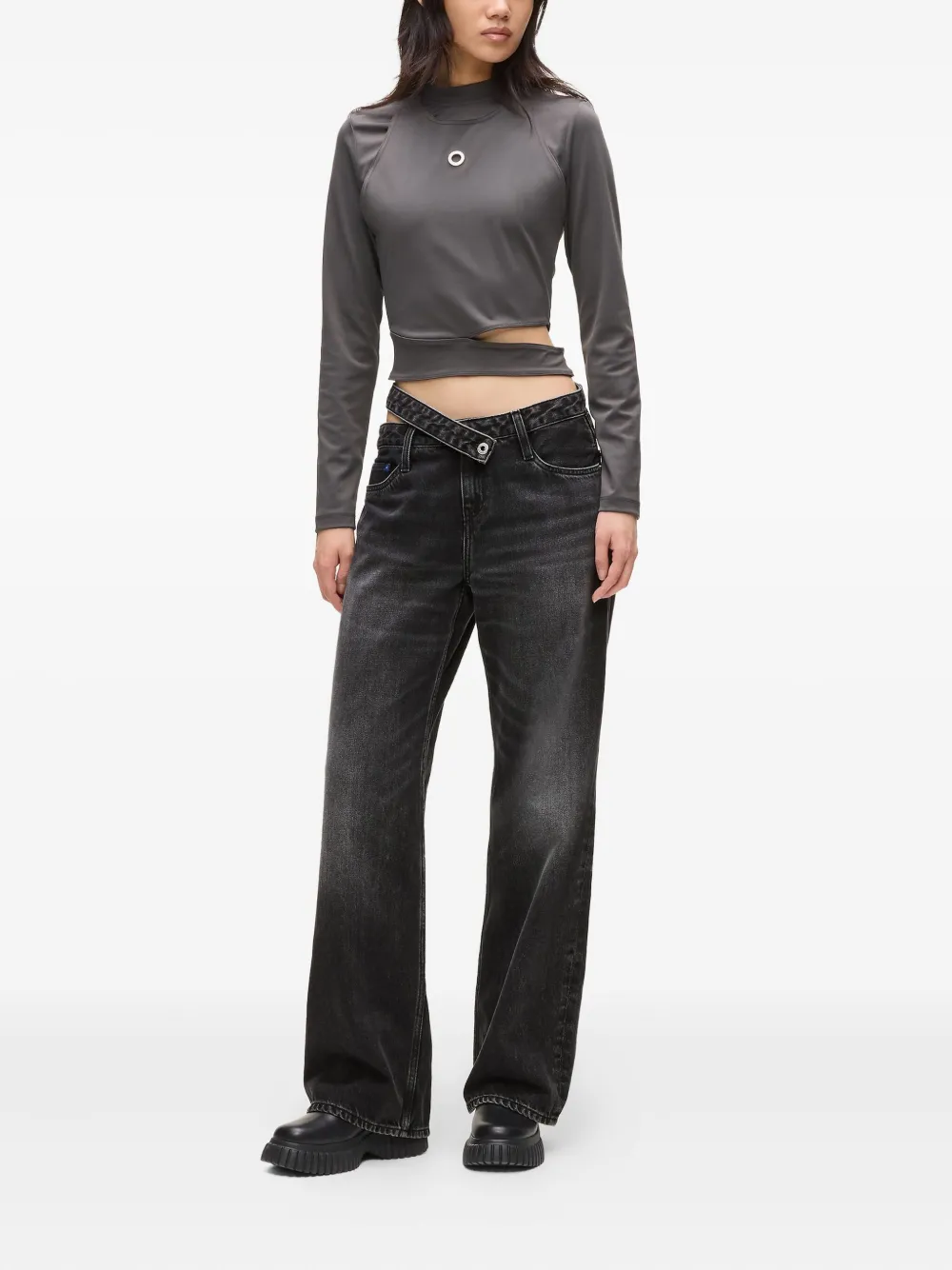 Karl Lagerfeld Jeans met uitgesneden taille Zwart
