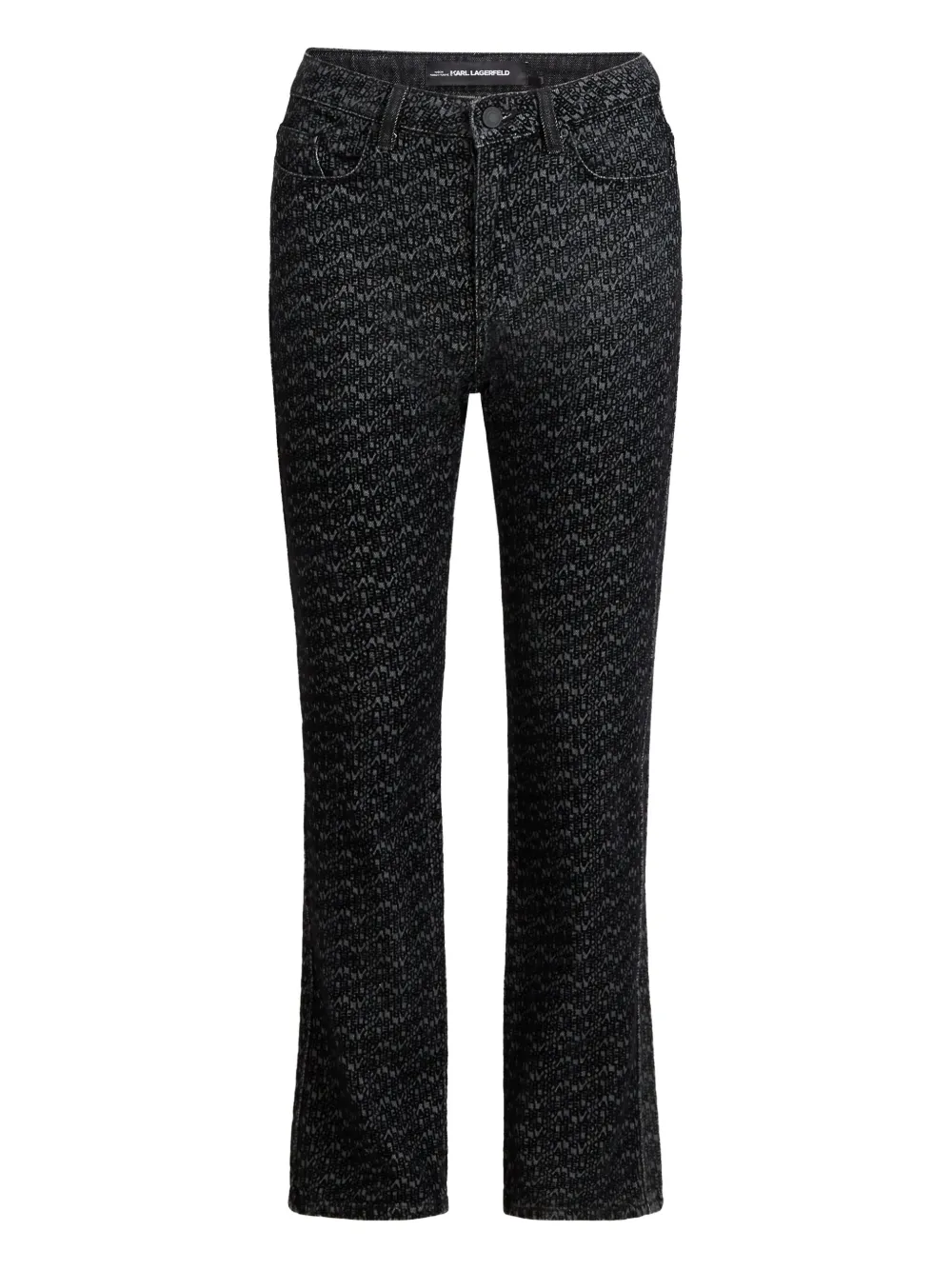 Karl Lagerfeld Straight Denim Pants In Gray