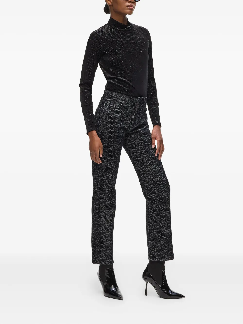 Karl Lagerfeld Straight denim broek Grijs