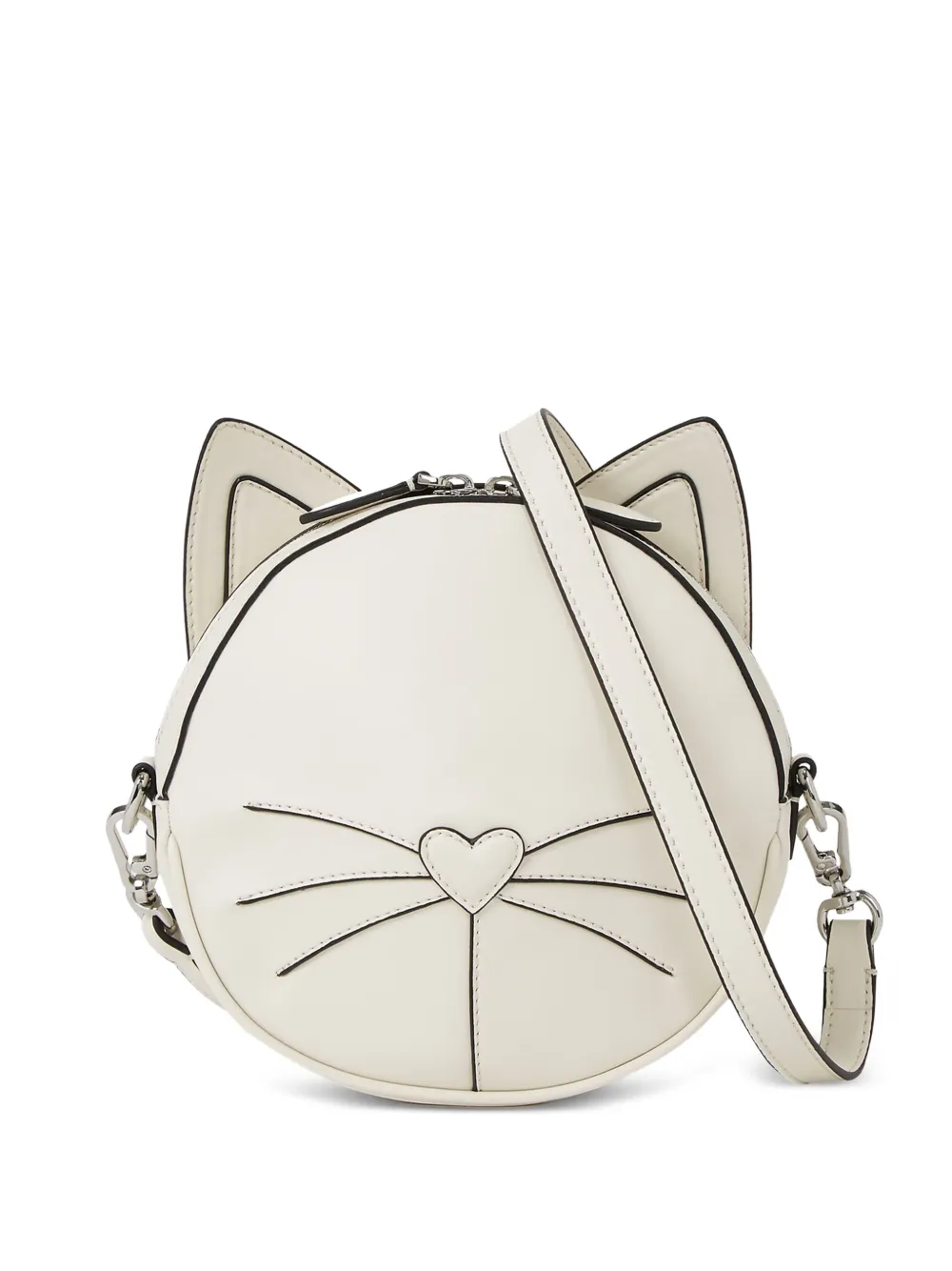 Karl Lagerfeld Ikon Le Chat cross body bag – White