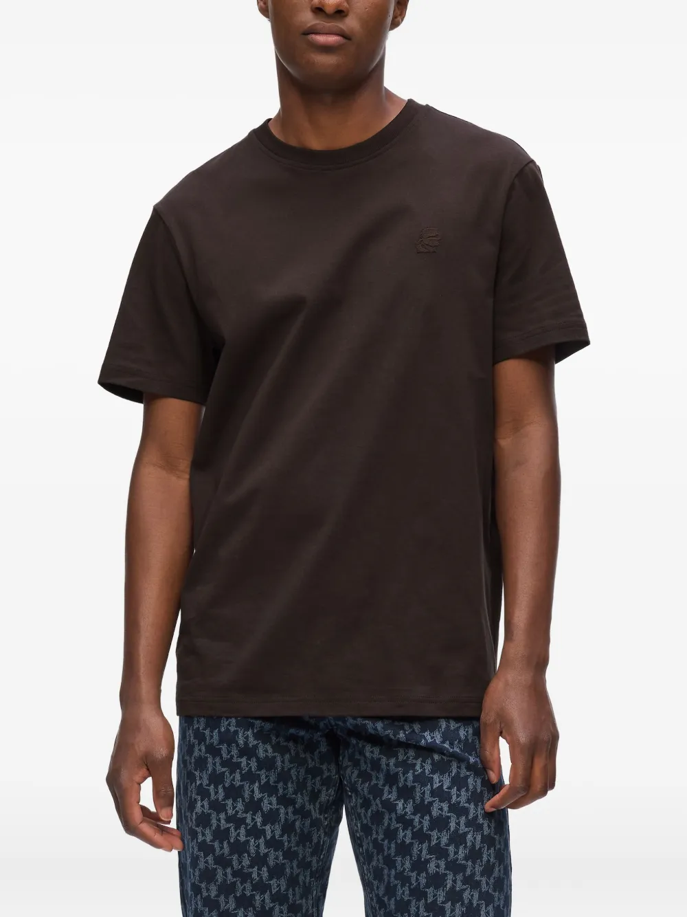 Karl Lagerfeld T-shirt met borduurwerk Bruin