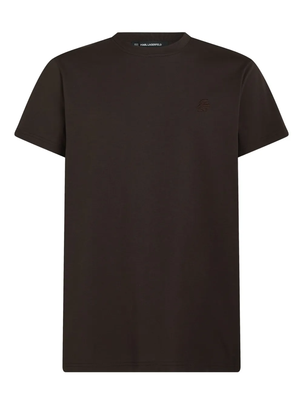 Karl Lagerfeld embroidered t-shirt | Brown | Image 1