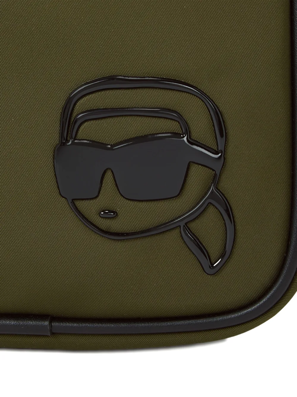 Karl Lagerfeld Ikon messengertas met tonale print Groen