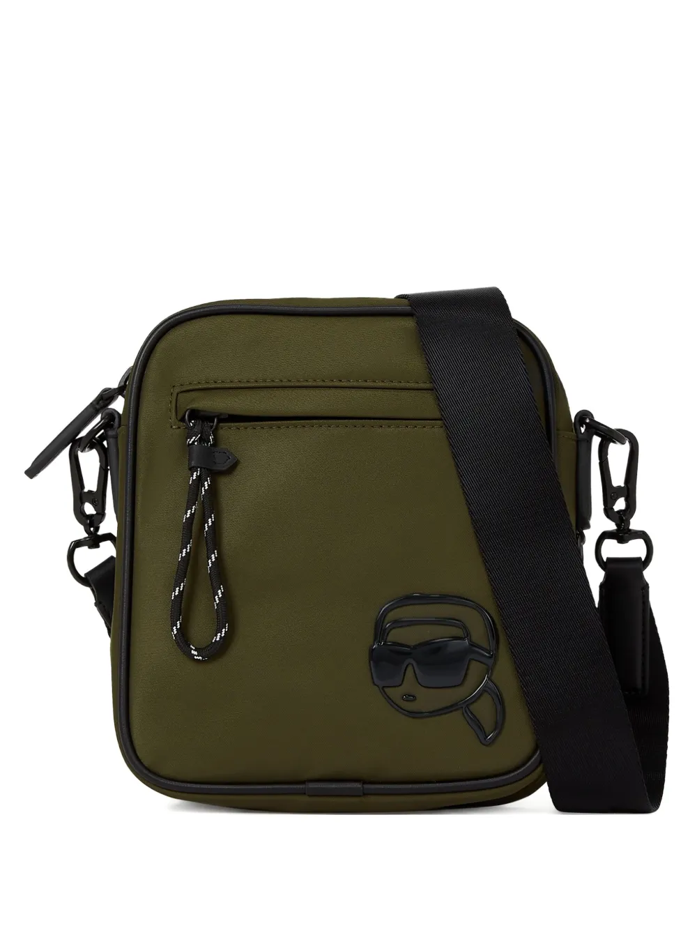 Karl Lagerfeld Ikon messengertas met tonale print Groen