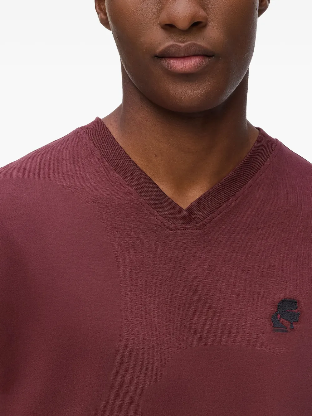 Karl Lagerfeld Kameo T-shirt met V-hals Rood