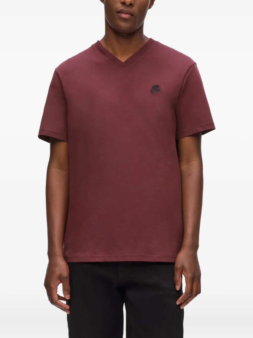 Karl Lagerfeld Kameo T-shirt met V-hals Rood