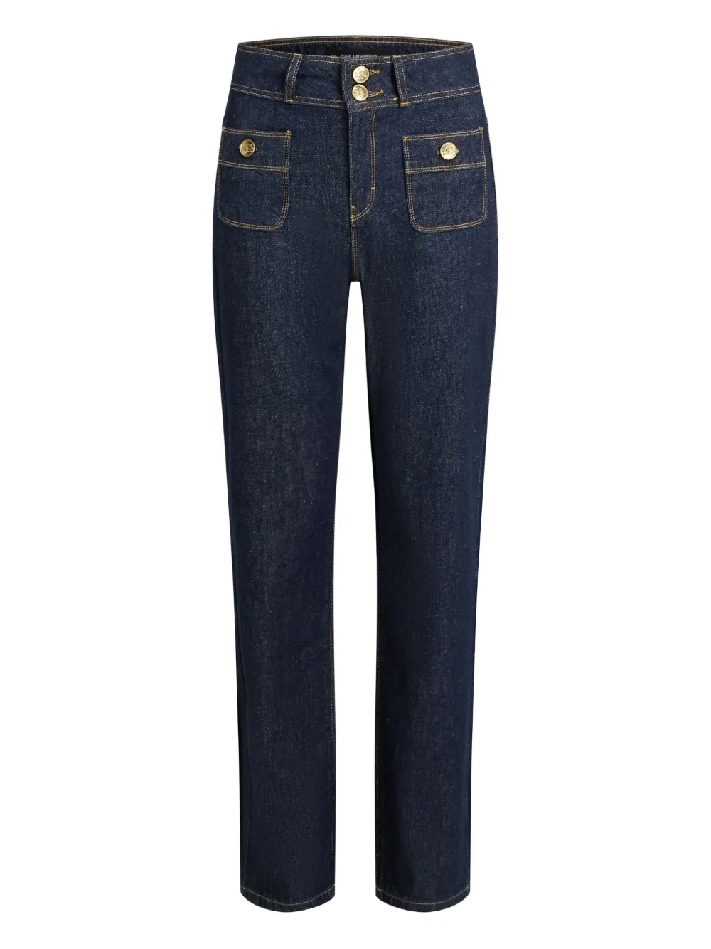 Karl Lagerfeld double-button patch-pocket jeans | Blue | Image 1