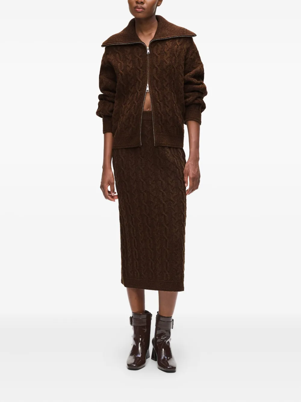 Karl Lagerfeld falda midi en tejido de ochos | Faldas de cintura alta | Image 2