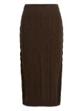 Karl Lagerfeld cable-knit midi skirt - Brown