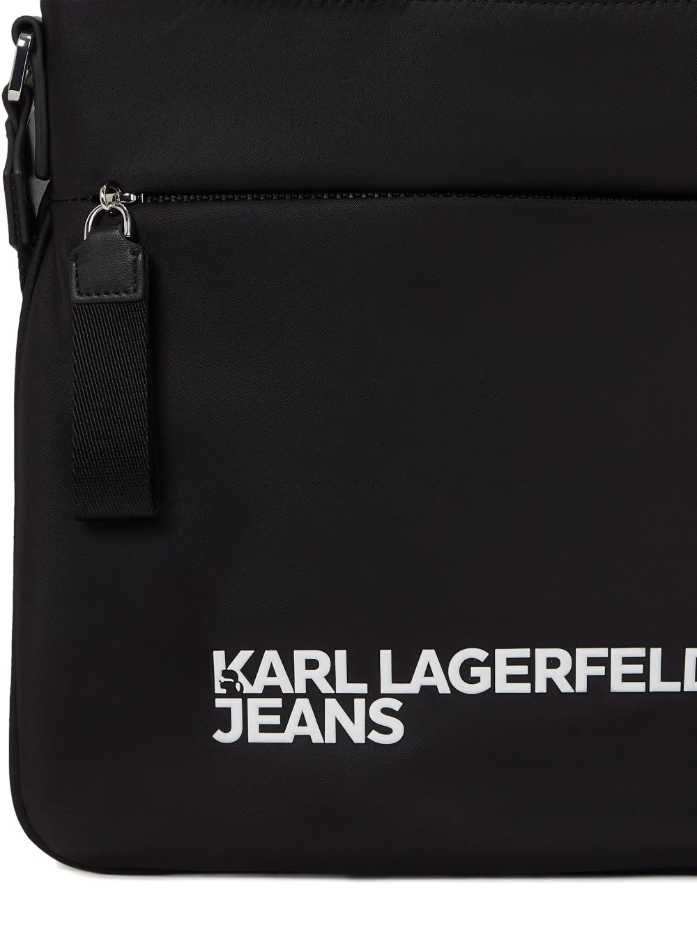 Karl Lagerfeld Jeans Messengertas met logo-applicatie Zwart