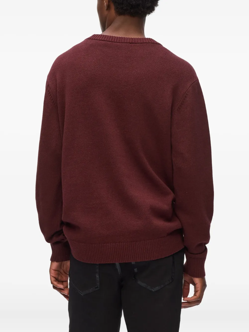 Karl Lagerfeld Trui met ronde hals en logo Rood