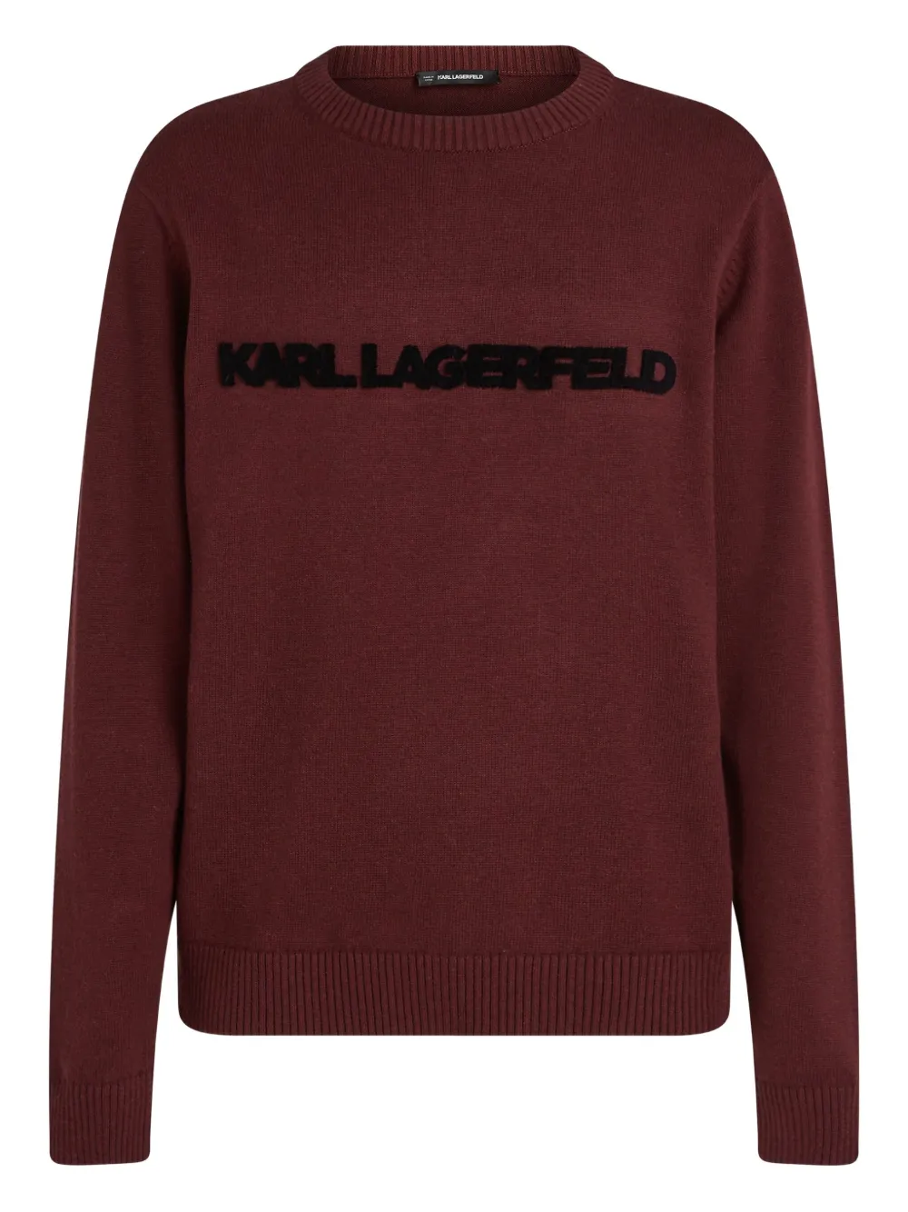 Karl Lagerfeld suéter con cuello redondo y logo | rojo | Image 1