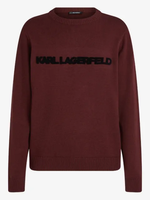 Karl Lagerfeld suéter con cuello redondo y logo