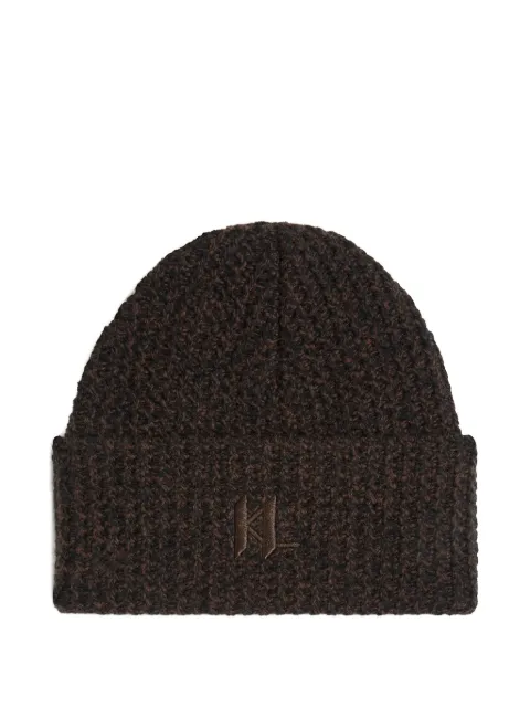 Karl Lagerfeld K/monogram beanie hat