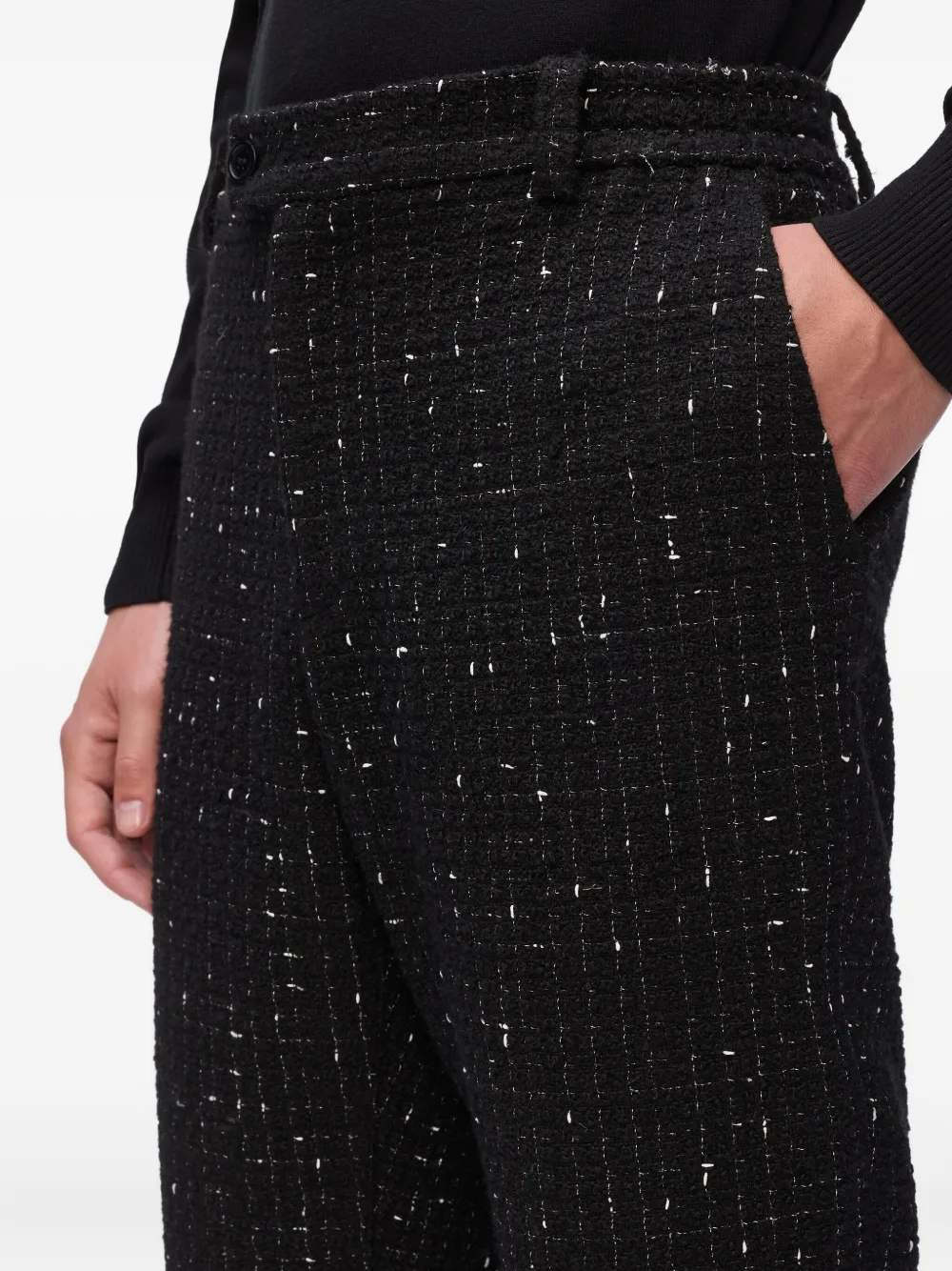 Karl Lagerfeld Straight broek met textuur Zwart