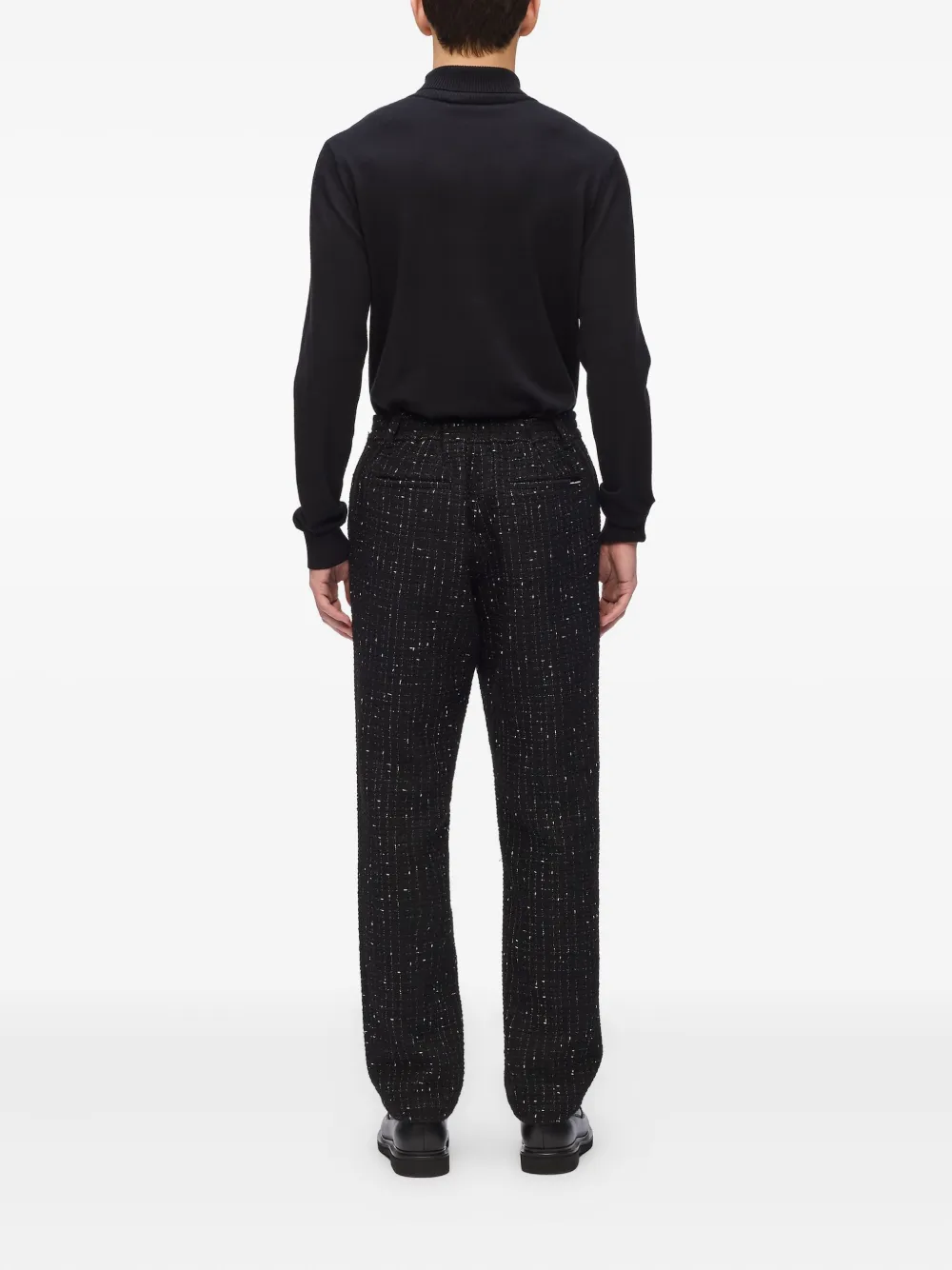 Karl Lagerfeld Straight broek met textuur Zwart