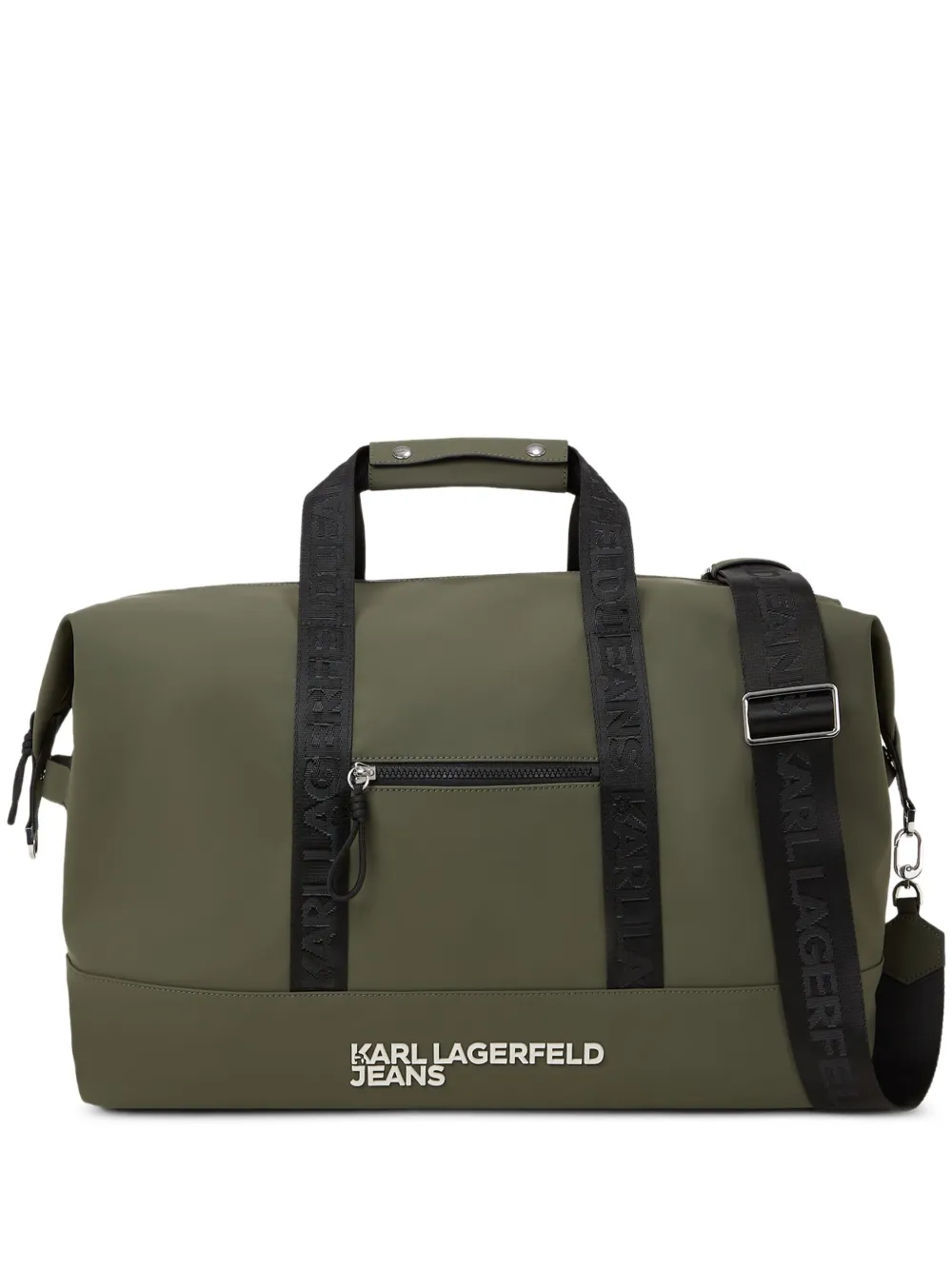 Karl Lagerfeld Jeans ロゴプレート スーツケース - グリーン Karl Lagerfeld Jeans ロゴプレート スーツケース - グリーン