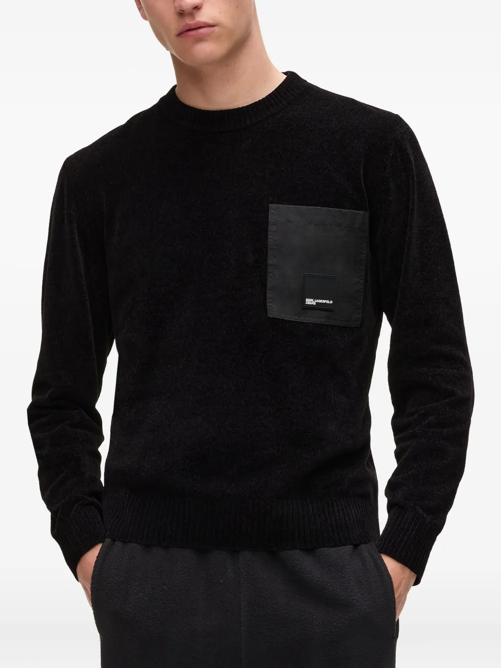 Karl Lagerfeld Jeans Trui met logopatch Zwart