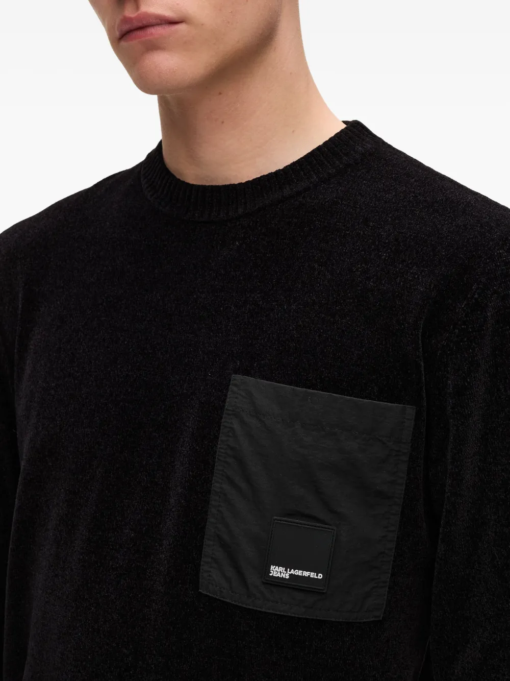 Karl Lagerfeld Jeans Trui met logopatch Zwart