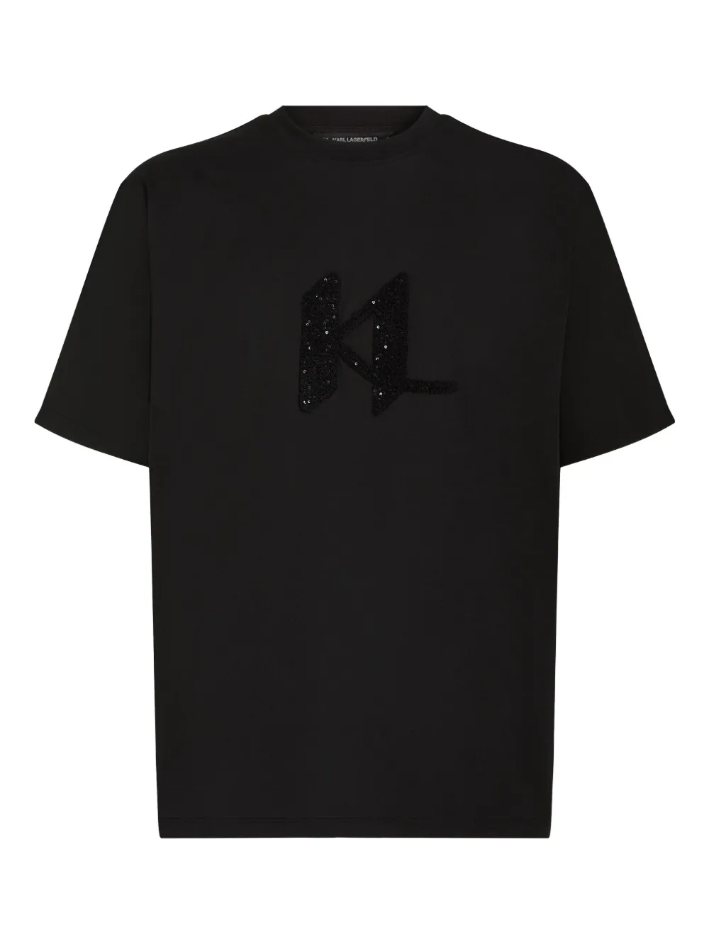 Karl Lagerfeld sequin-embellished T-shirt | Black | Image 1
