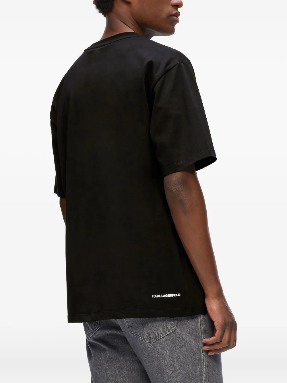 Karl Lagerfeld T-shirt met pailletten Zwart