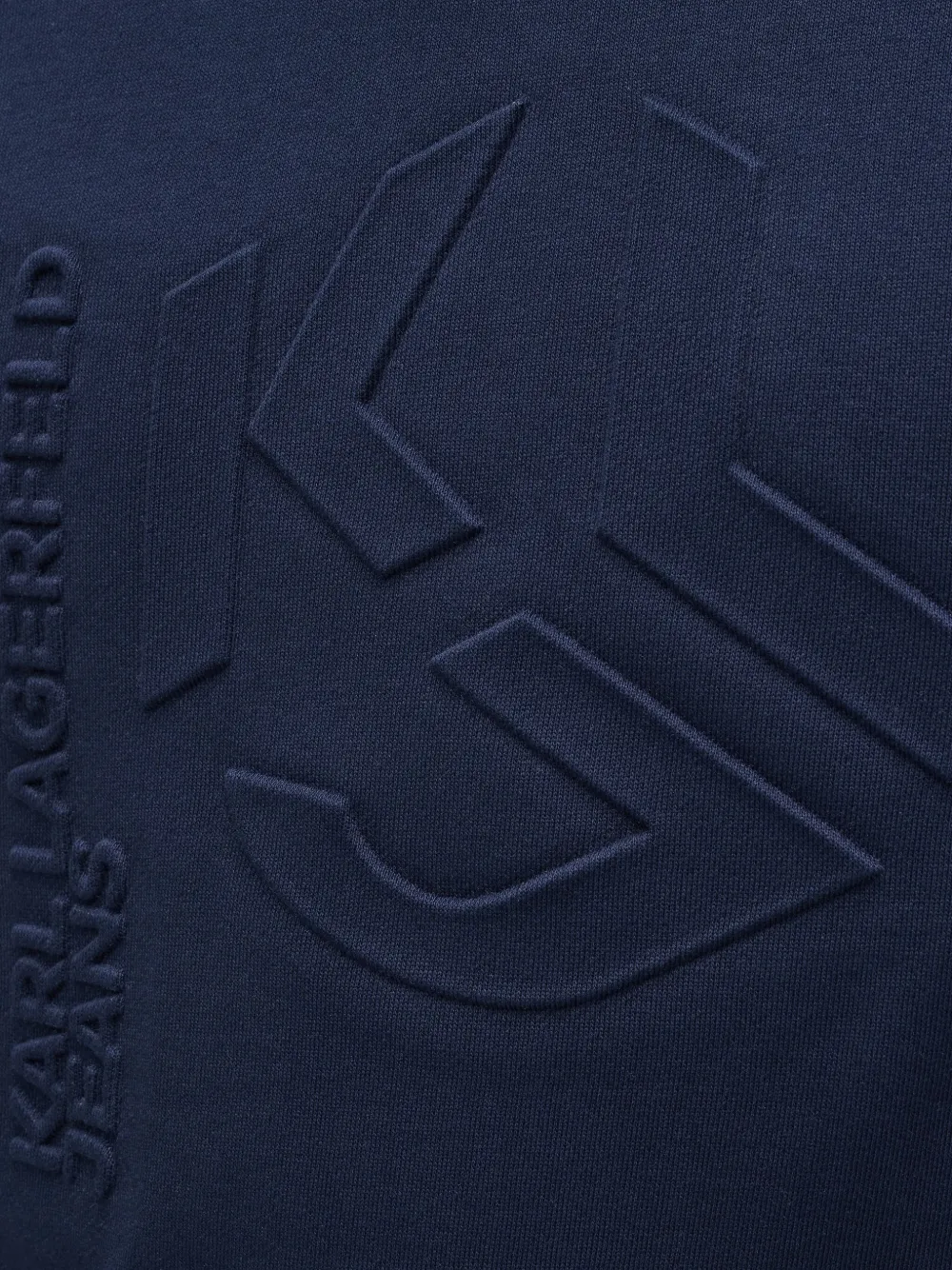 Karl Lagerfeld Jeans Sweater met logo-reliëf Blauw