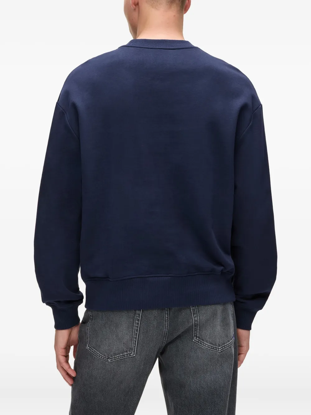 Karl Lagerfeld Jeans Sweater met logo-reliëf Blauw
