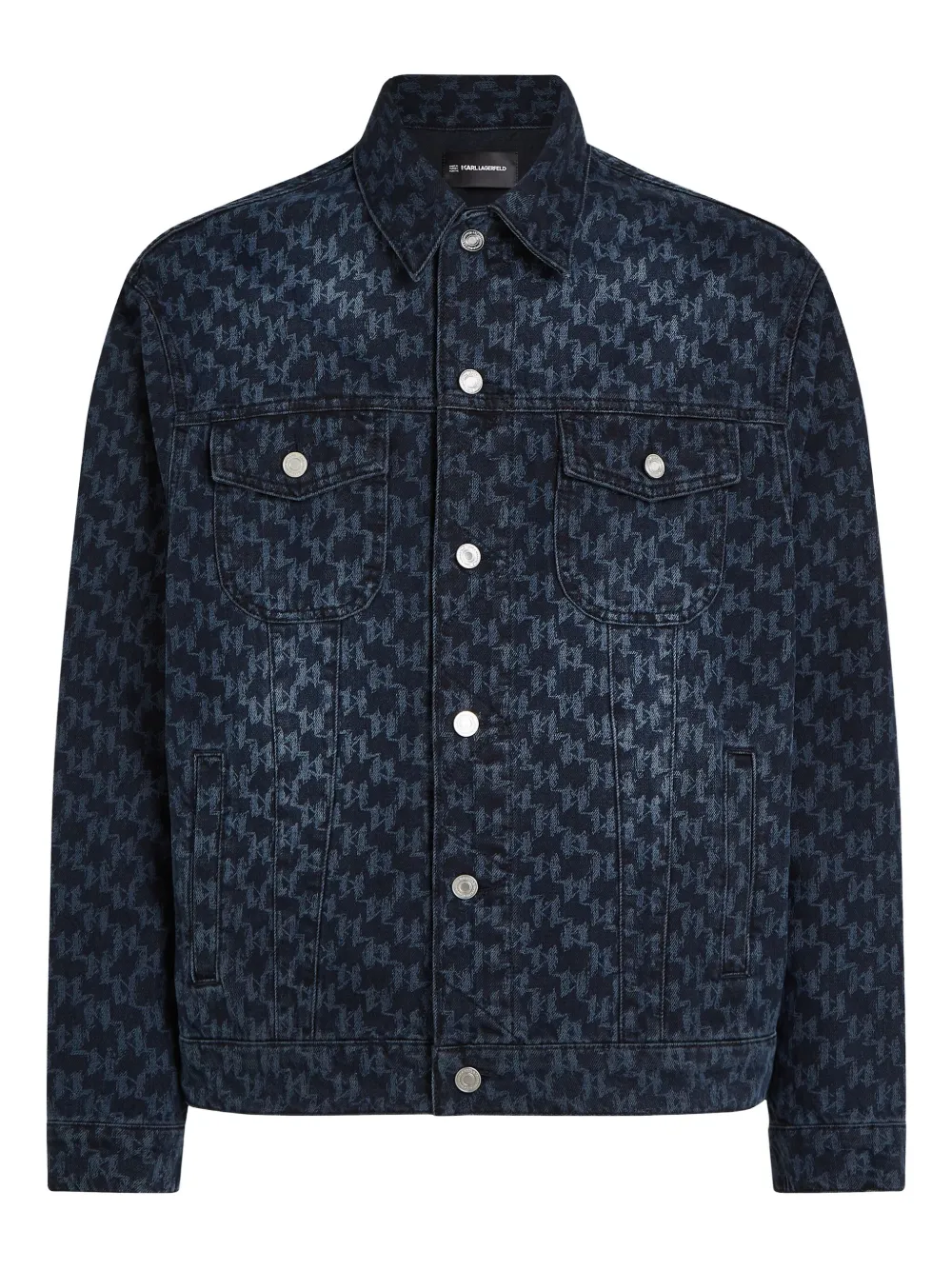 Karl Lagerfeld veste en jean à motif monogrammé | bleu | Image 1