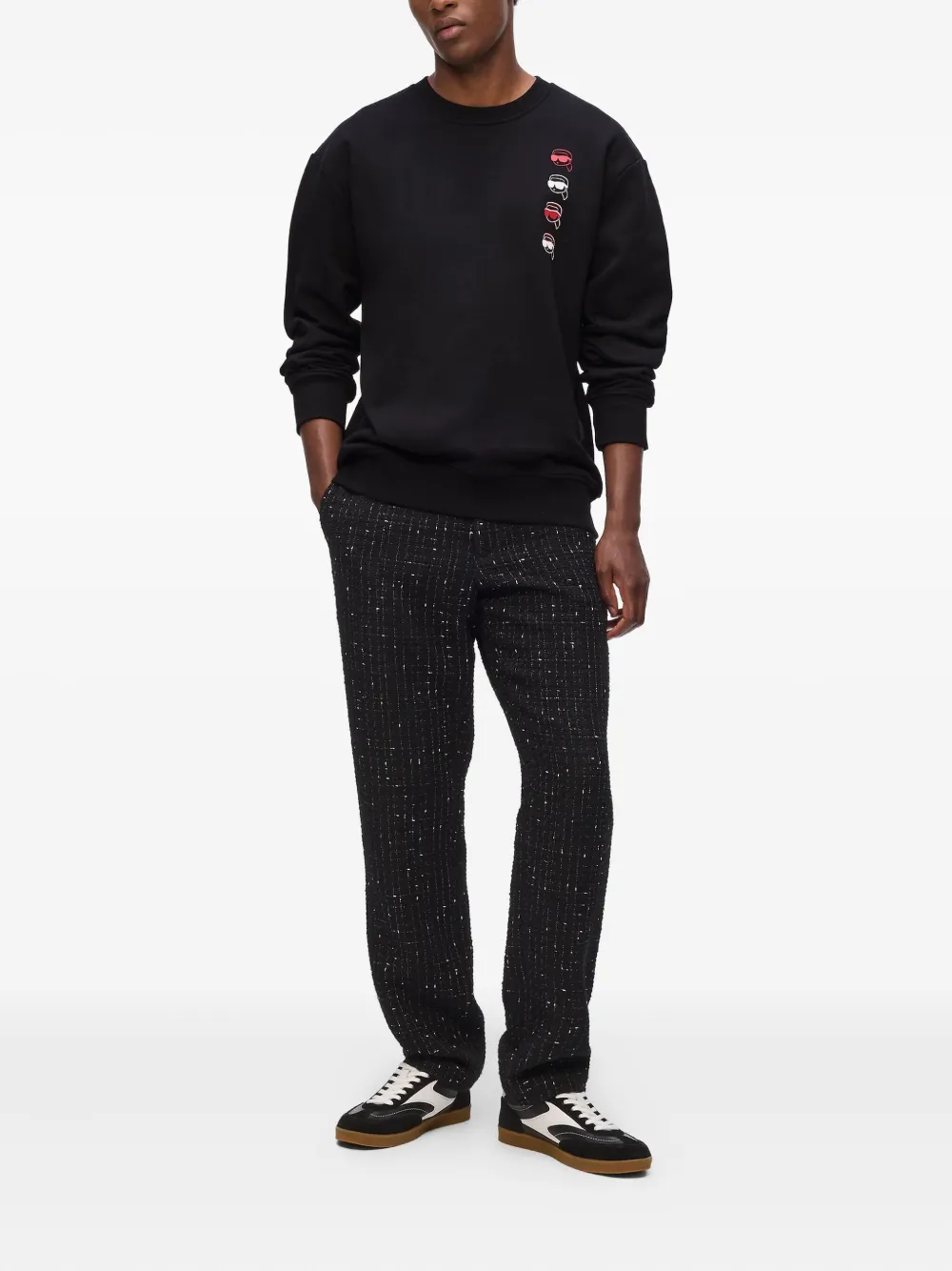 Karl Lagerfeld Ikon Fusion sweater - Zwart