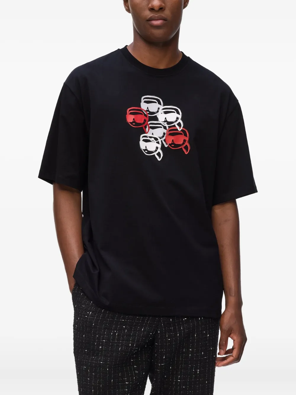 Karl Lagerfeld Graphic Short-sleeve T-shirt In Black
