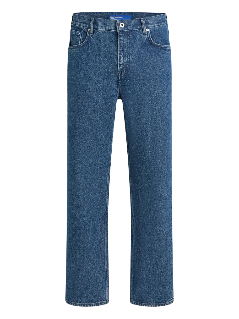 Karl Lagerfeld Jeans Logo-patch Jeans In Blue
