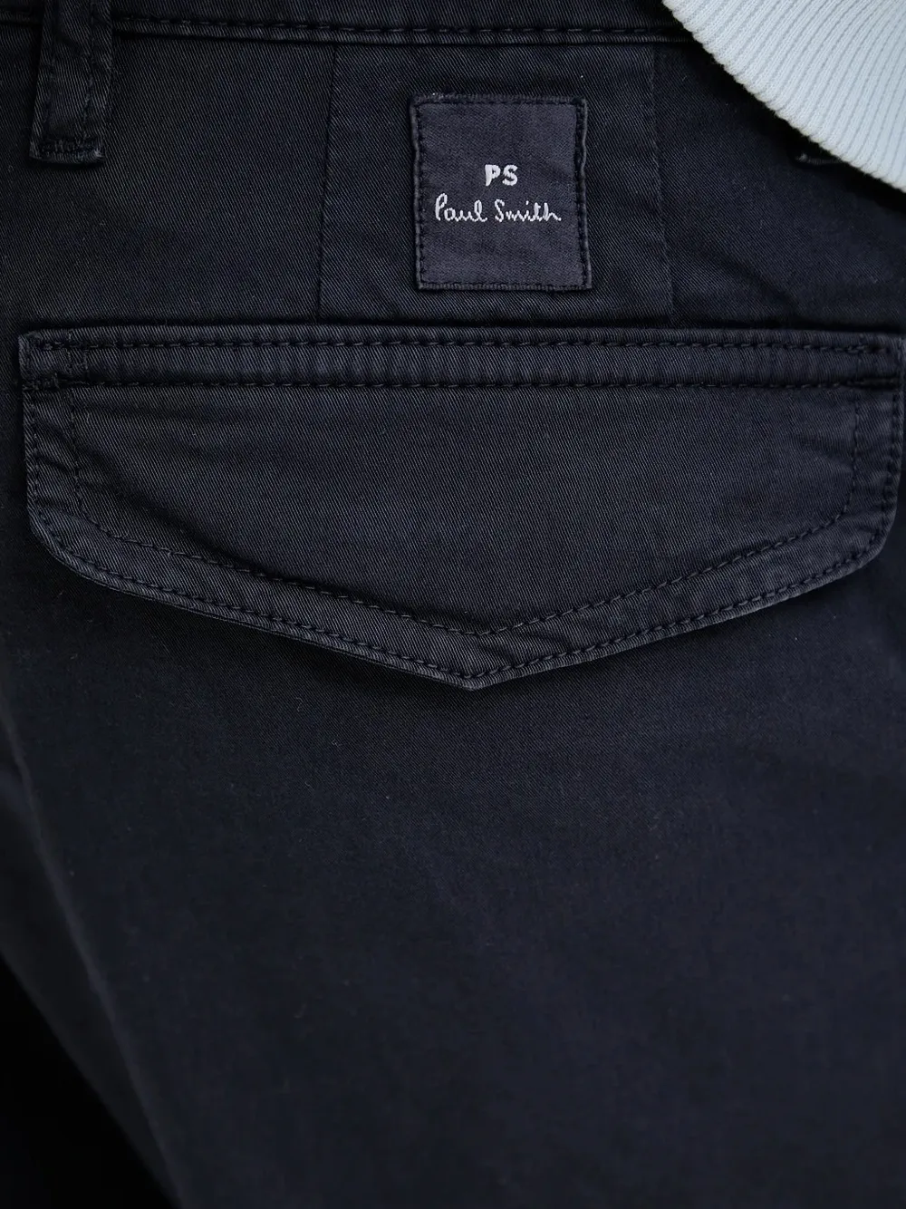 Ps By Paul Smith Flap-pocket Trousers In Blue
