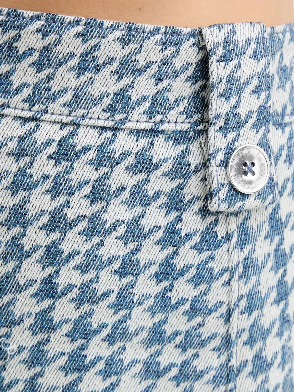 Ps By Paul Smith Houndstooth Belted Mini Skirt In Multi