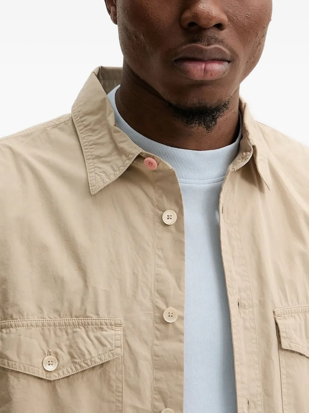 PS Paul Smith patch-pocket shirt Beige