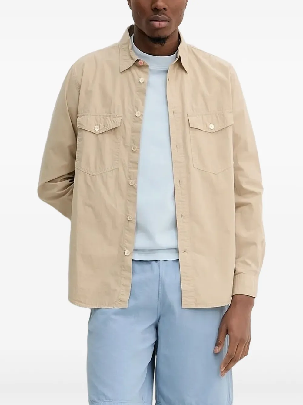 PS Paul Smith patch-pocket shirt Beige