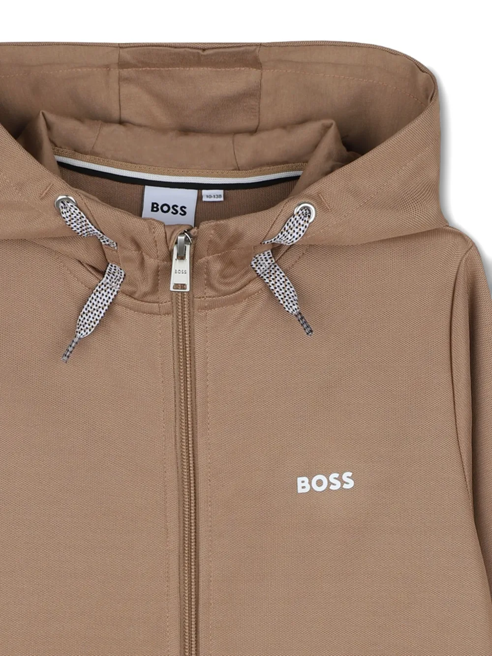  Boss Kidswear Sudadera De Algodón Con Capucha Y Logo - Marrón 