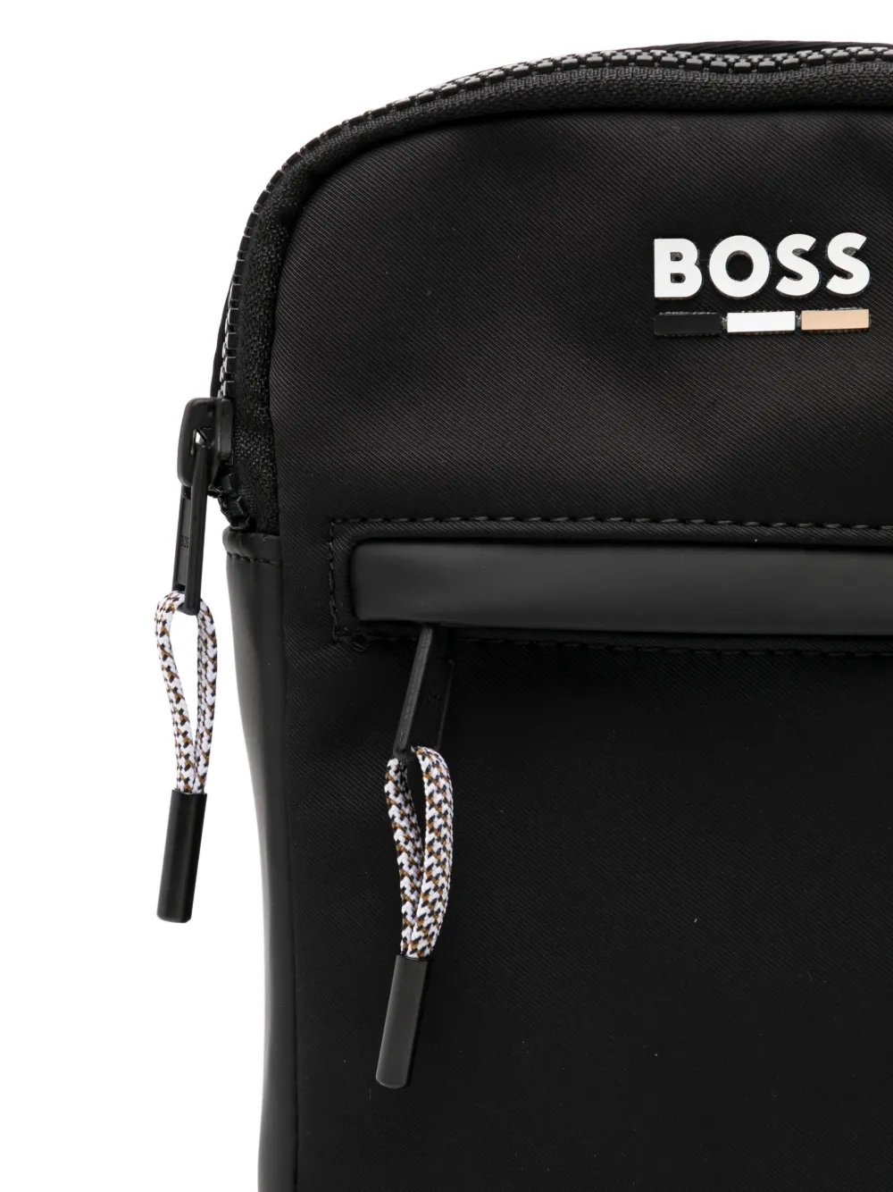 BOSS Kidswear Schoudertas met logo-reliëf Zwart