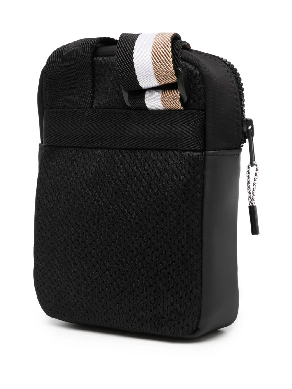 BOSS Kidswear Schoudertas met logo-reliëf - Zwart