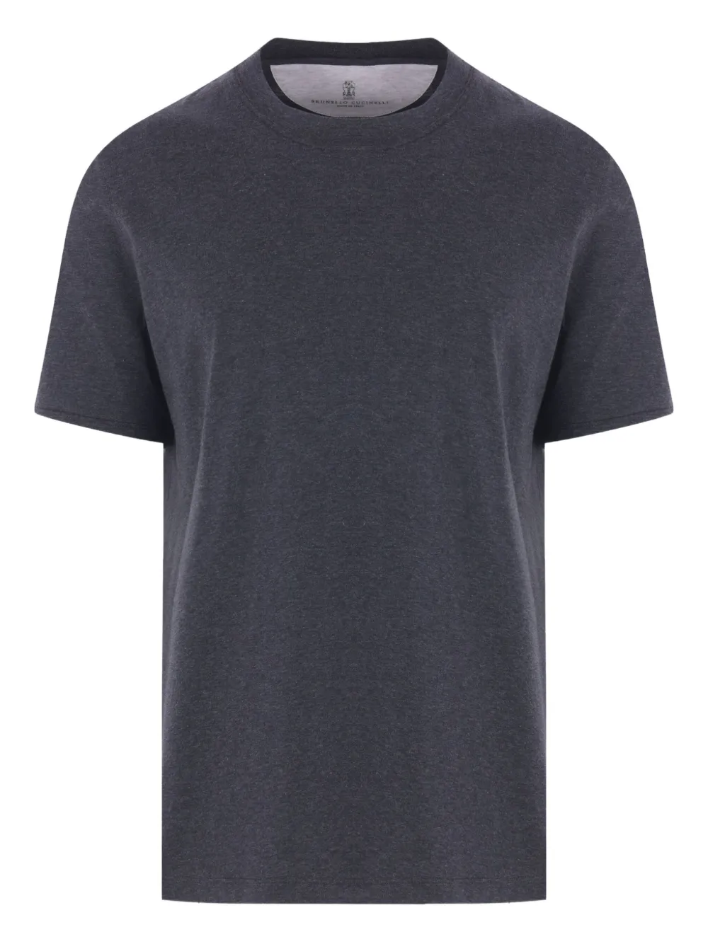 Brunello Cucinelli Crewneck Short-sleeved T-shirt In Gray