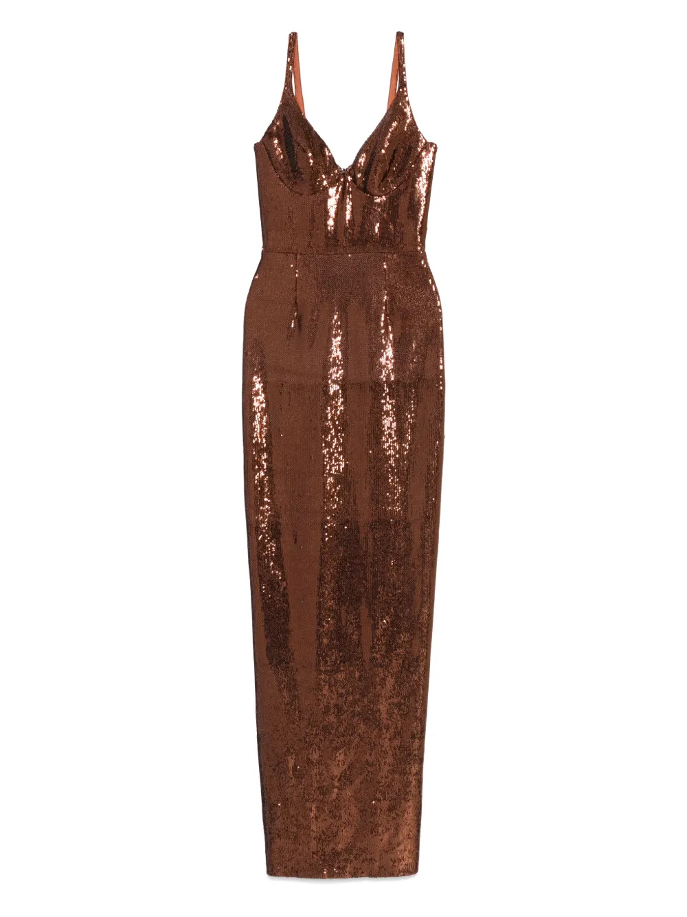 SILK LOVE & LACE Anais jurk Bruin