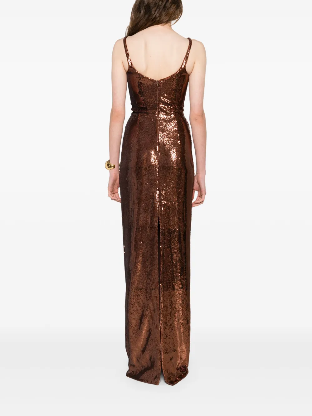 SILK LOVE & LACE Anais jurk Bruin