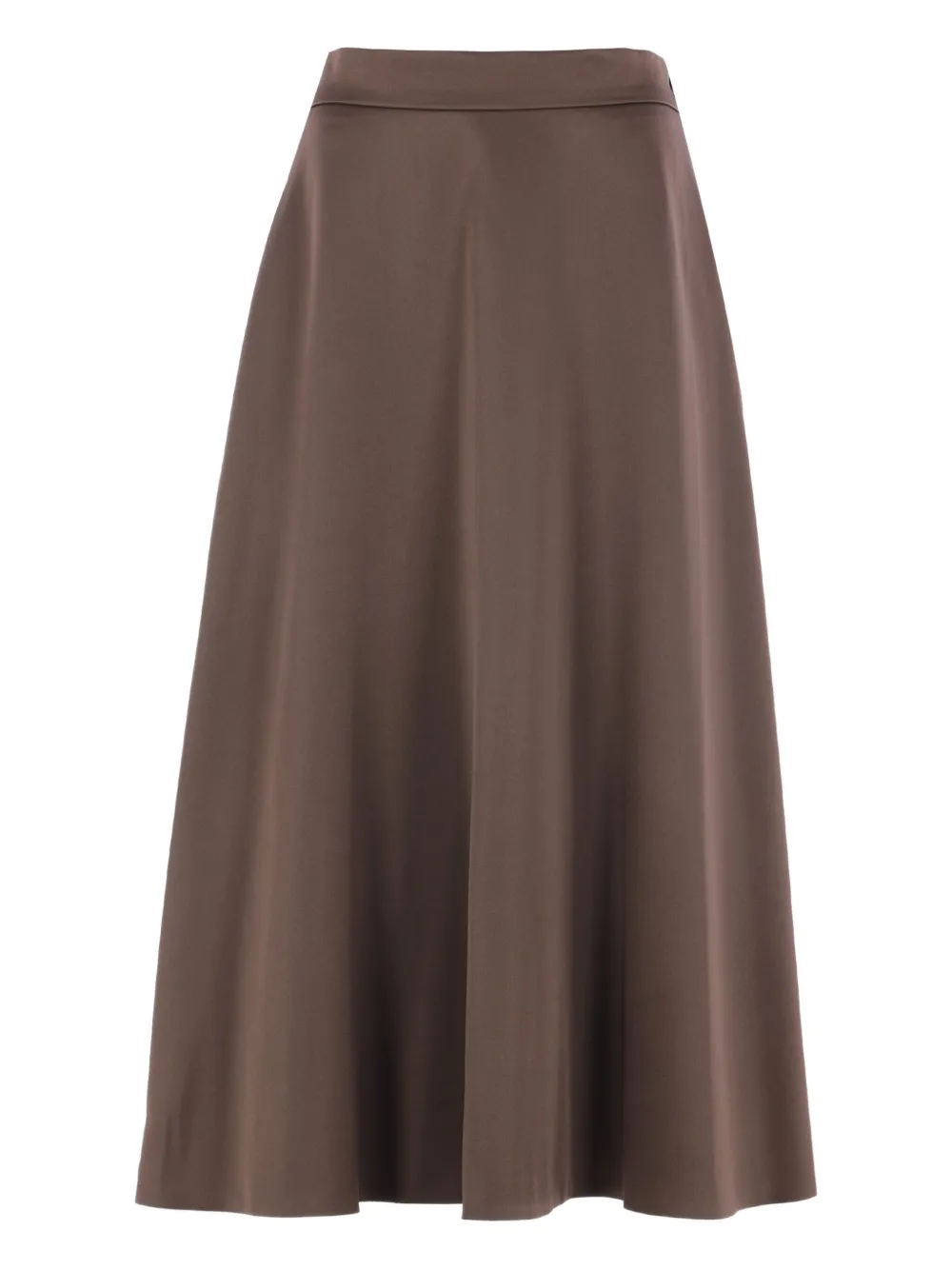 Brunello Cucinelli elasticated-waistband flared skirt Bruin